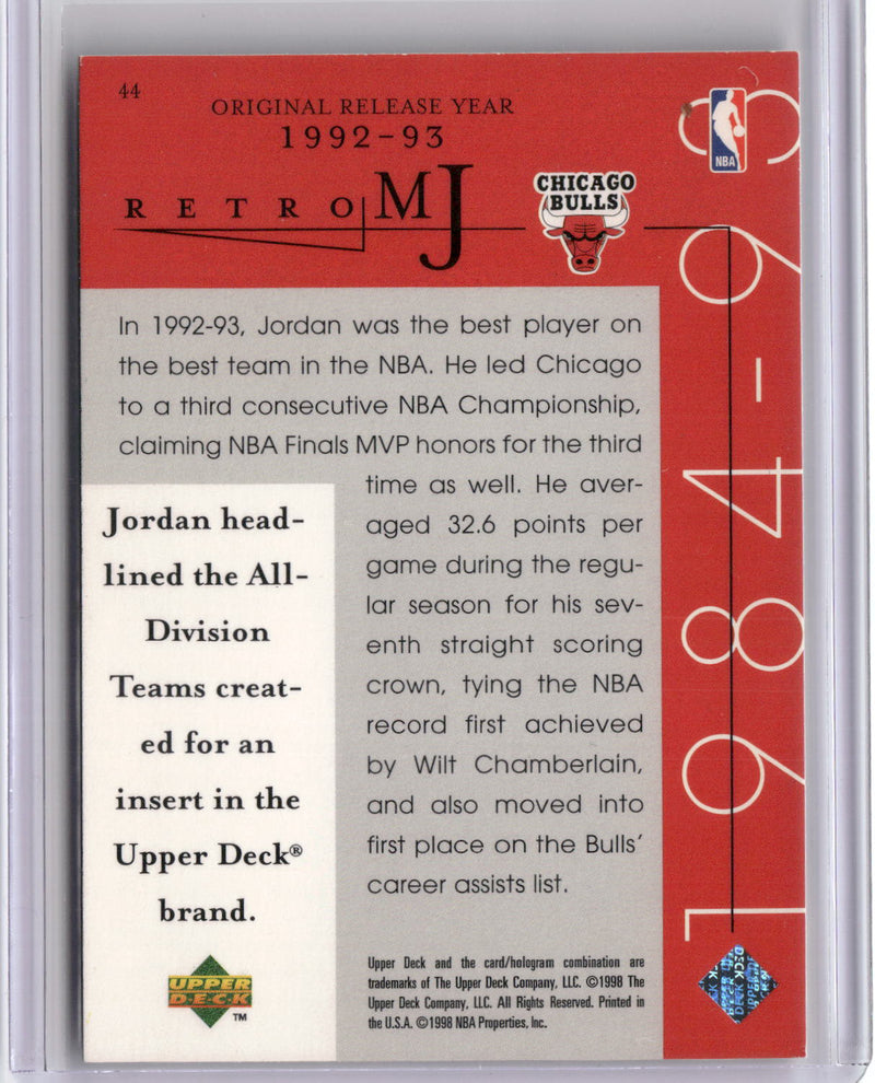 1998 Upper Deck Michael Jordan Career Collection #44 Michael Jordan-2