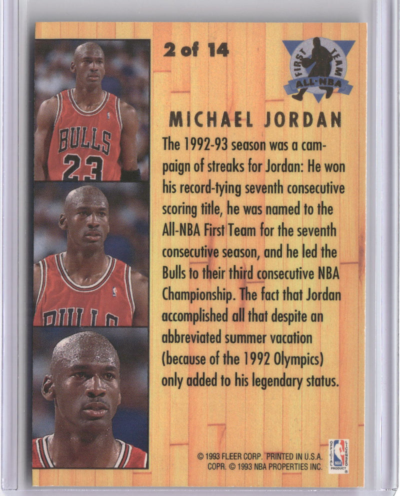 1993-94 Ultra #2 Michael Jordan All-NBA (EX Check Scans)-2