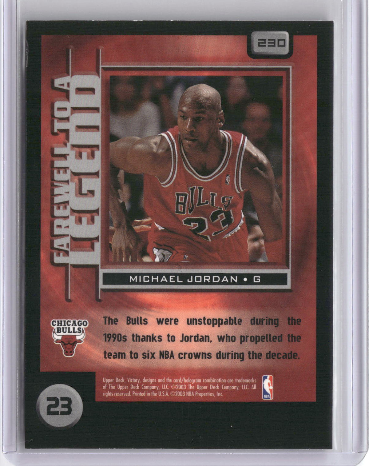 2003-04 Upper Deck Victory #230 Michael Jordan