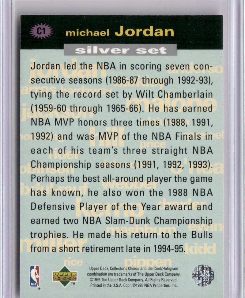 1995-96 Collector's Choice #C1 Michael Jordan You Crash the Game Silver-2