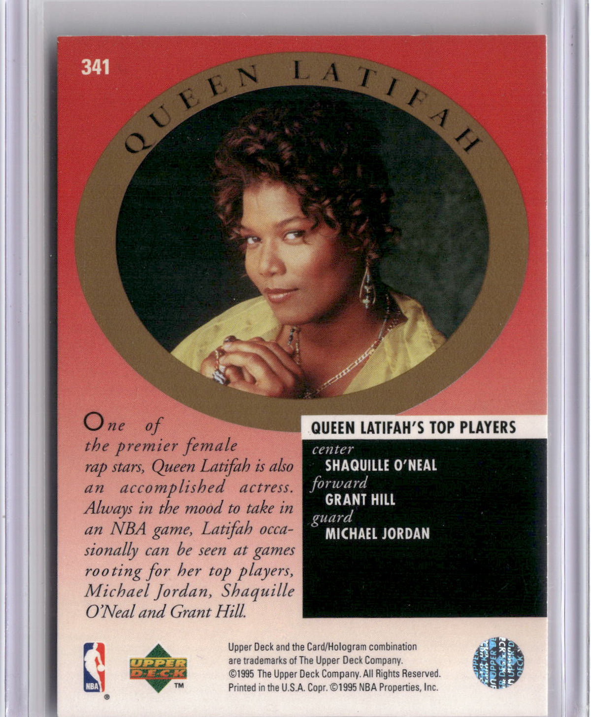 1995-96 Upper Deck #341 Michael Jordan / Queen Latifah