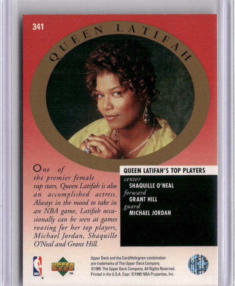 1995-96 Upper Deck #341 Michael Jordan / Queen Latifah-2