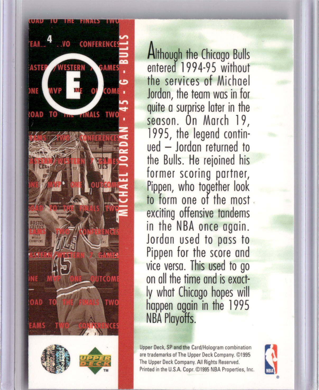 1994-95 SP Championship #4 Michael Jordan-2