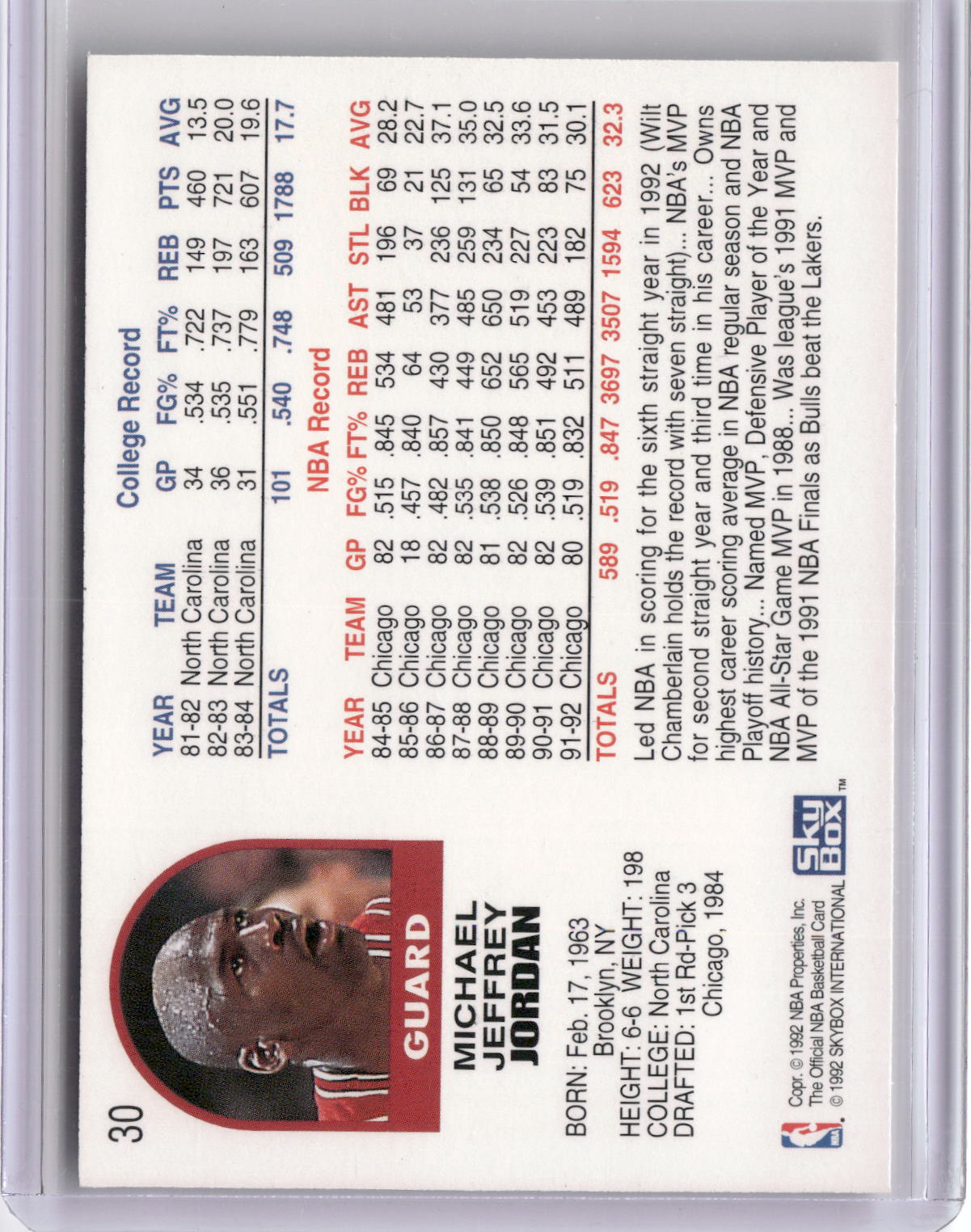 1992-93 Hoops #30 Michael Jordan-2