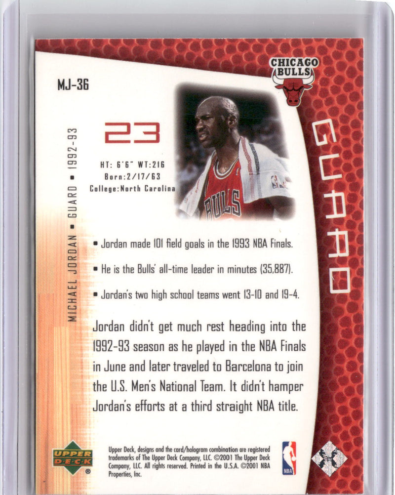 2001-02 Upper Deck MJ's Back #MJ-36 Michael Jordan-2