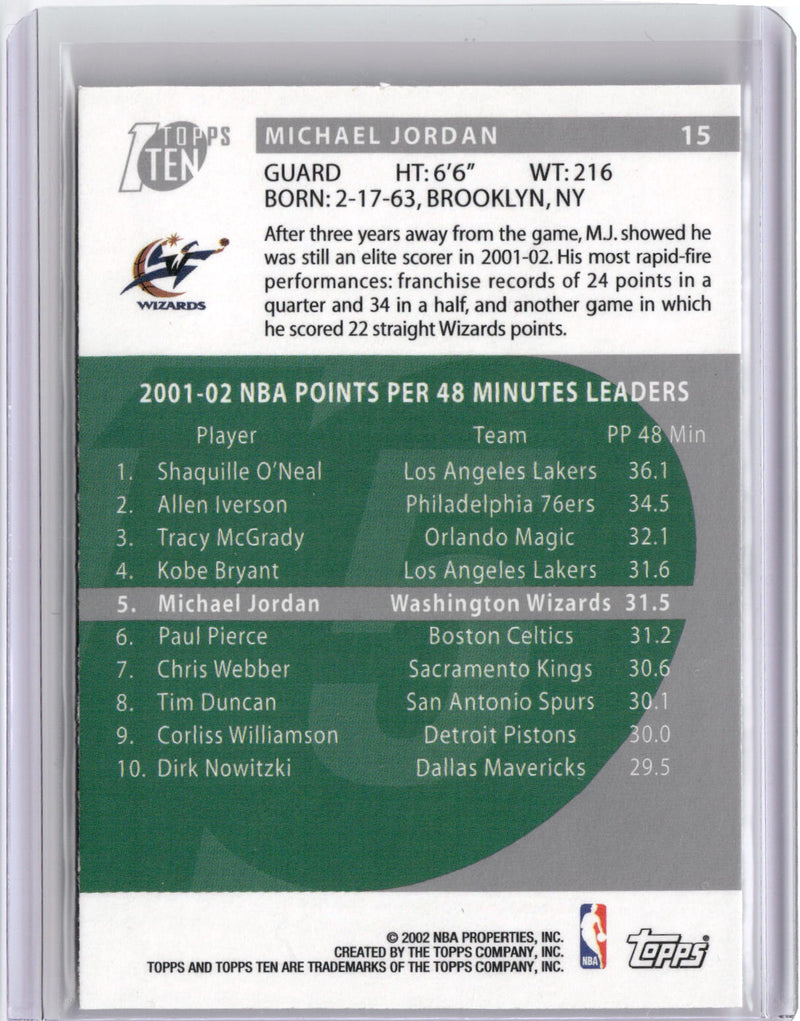 2002-03 Topps Ten #15 Michael Jordan-2
