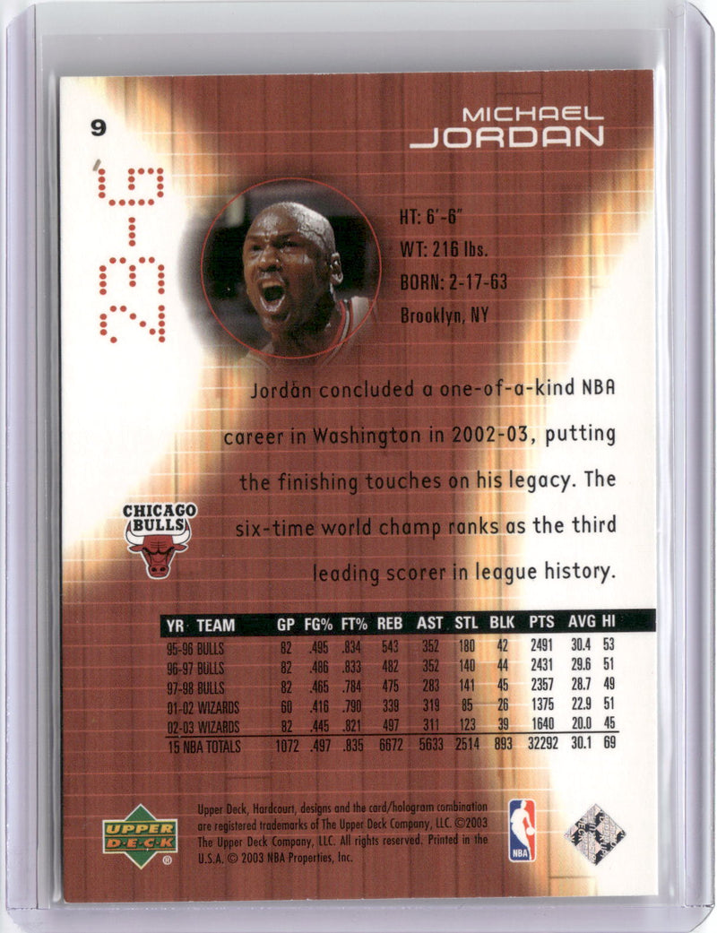 2003-04 Upper Deck Hardcourt #9 Michael Jordan-2