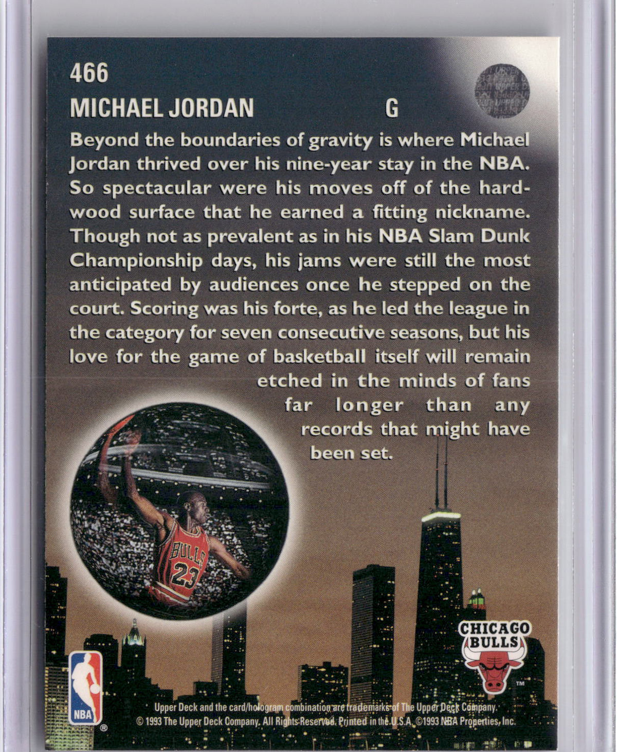 1993-94 Upper Deck #466 Michael Jordan-2