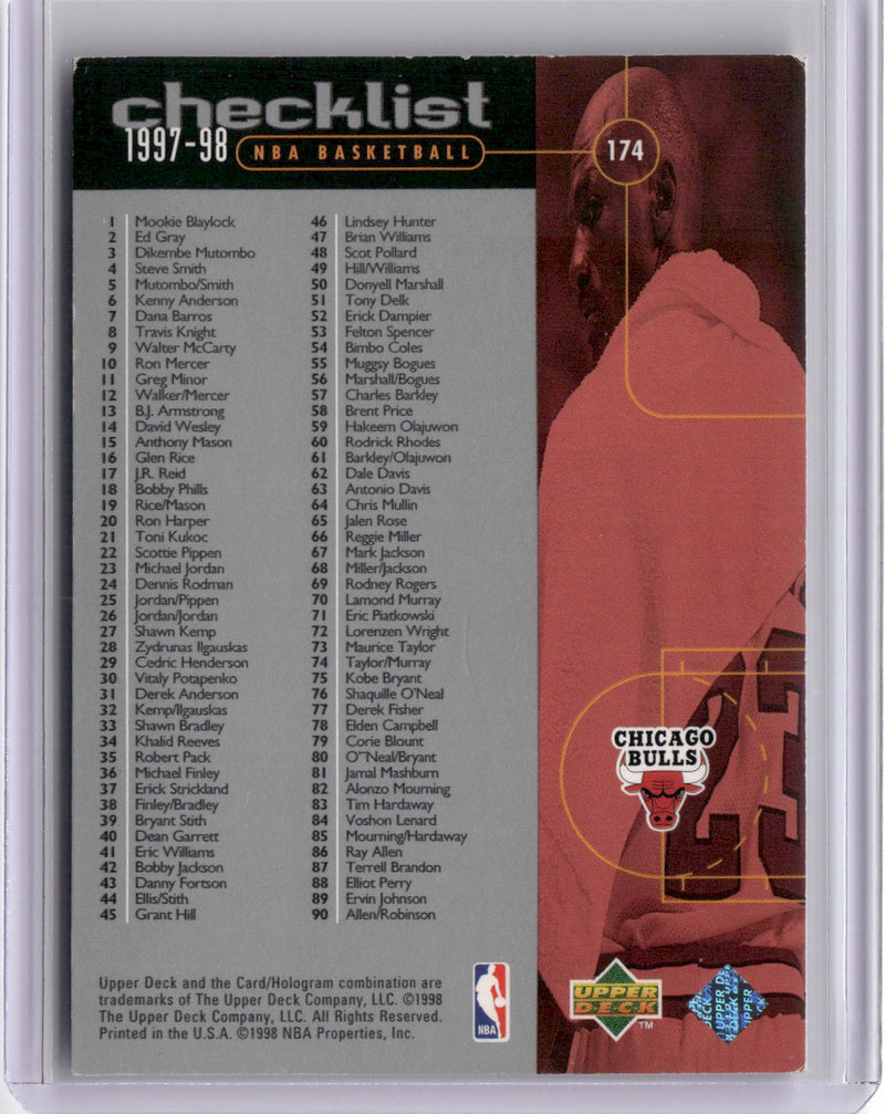 1998-99 Upper Deck #174 Michael Jordan-2