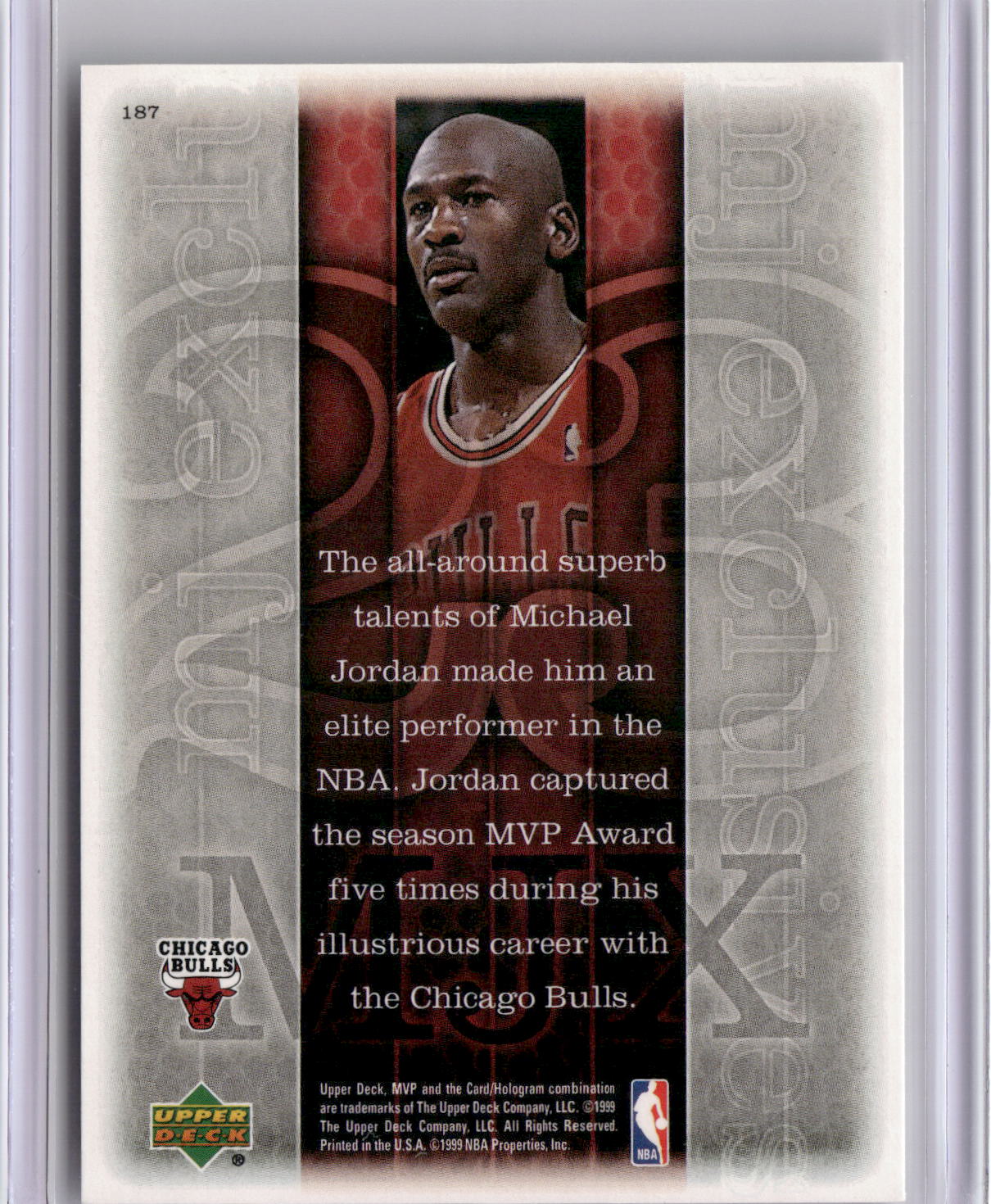 1999-00 Upper Deck MVP #187 Michael Jordan-2