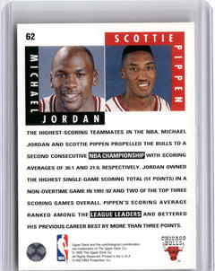 1992-93 Upper Deck #62 Michael Jordan / Scottie Pippen-2