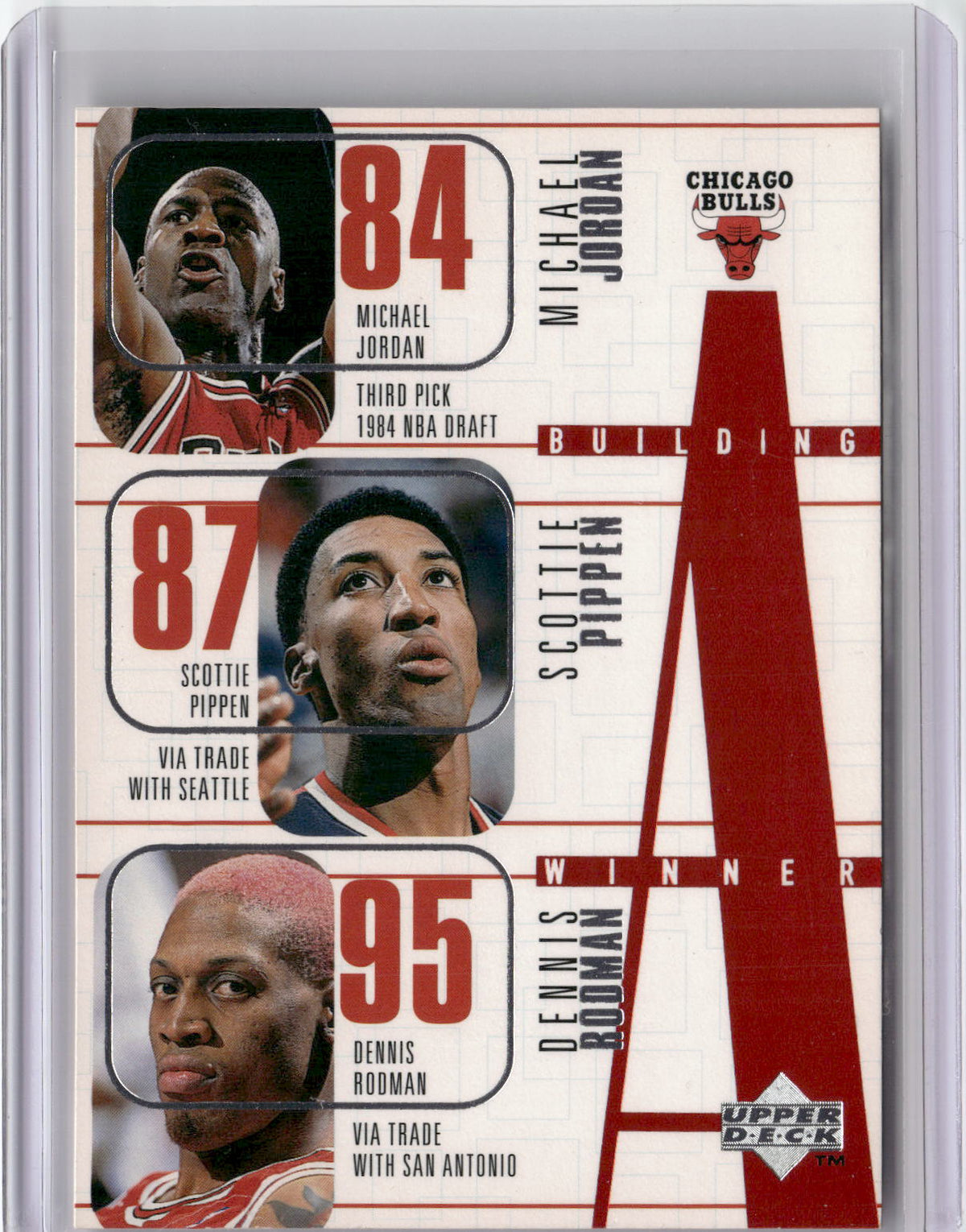 1996-97 Upper Deck #139 Michael Jordan / Scottie Pippen / Dennis Rodman