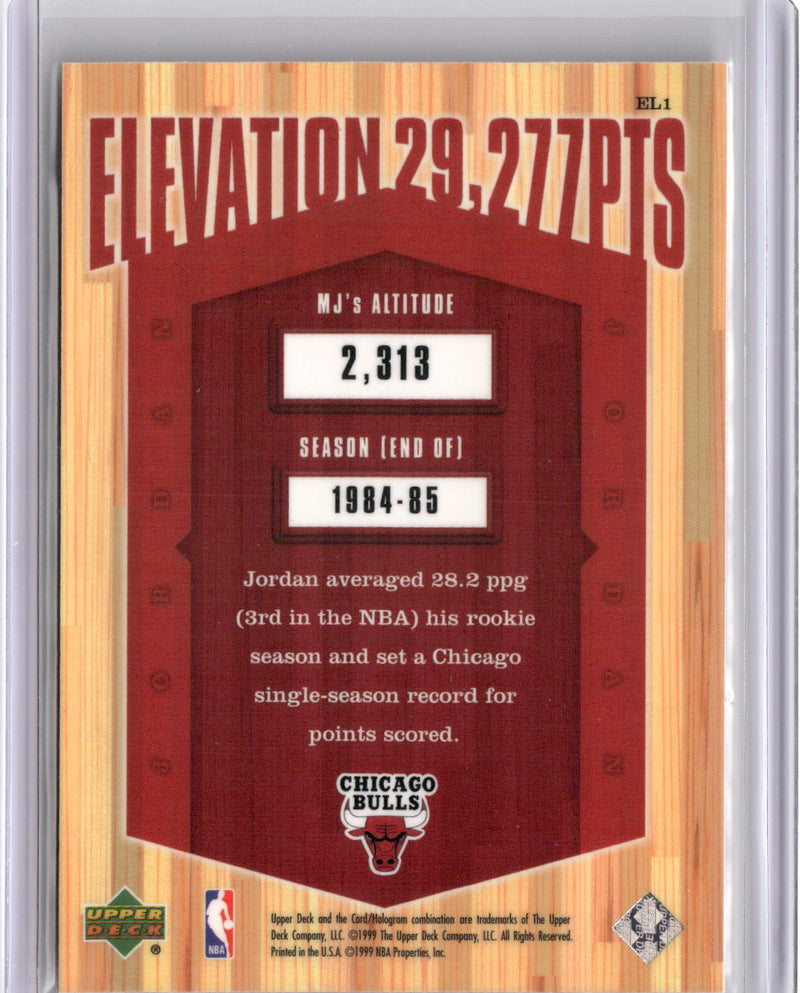 1999 Upper Deck Michael Jordan Athlete of the Century #EL1 Elevation-2