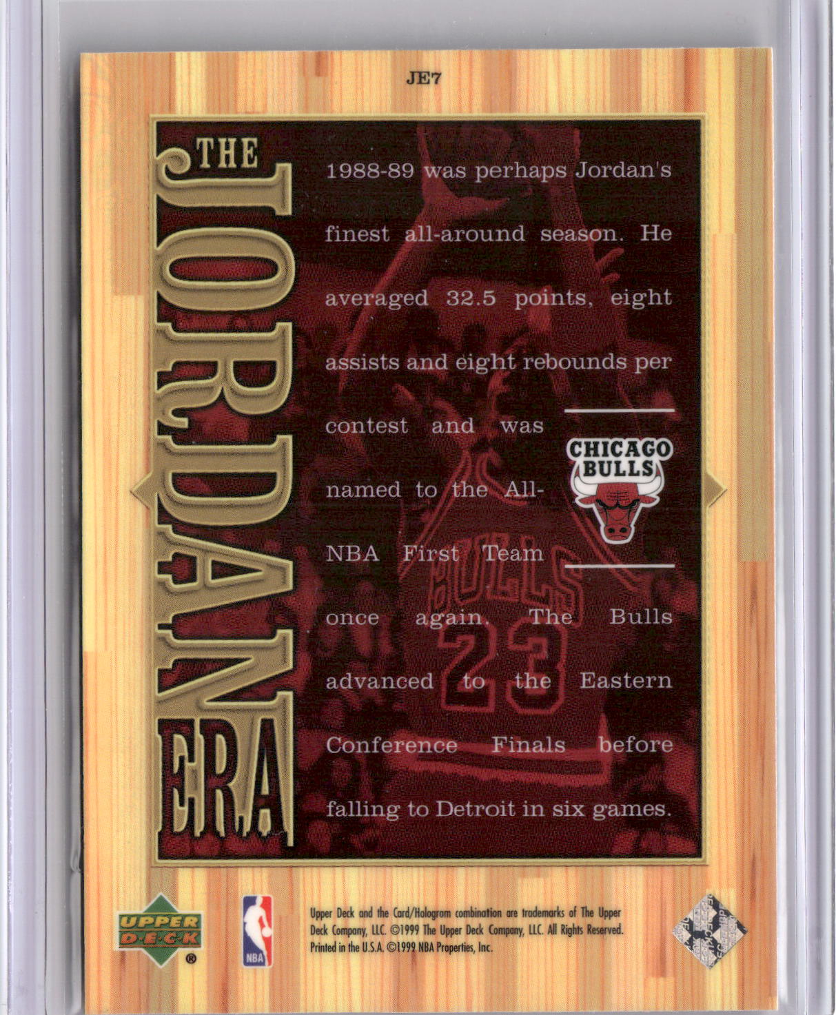 1999 Upper Deck Michael Jordan Athlete of the Century #JE7-2