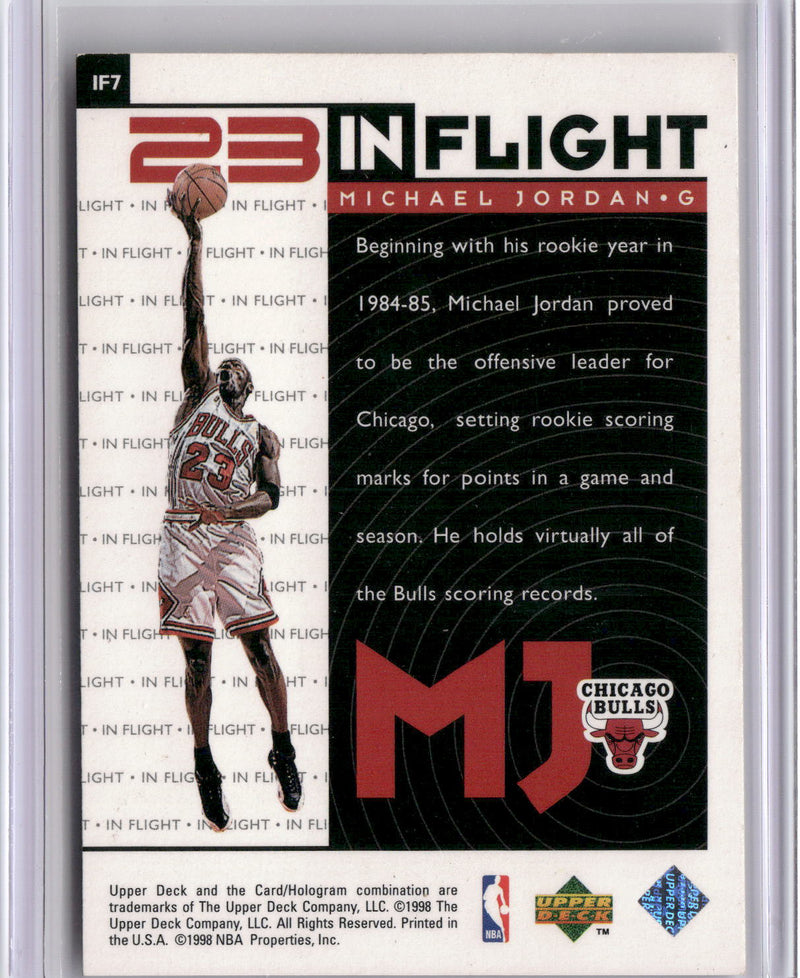 1998 Upper Deck Michael Jordan Living Legend #IF7 Michael Jordan In-Flight-2