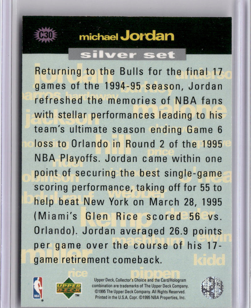 1995-96 Collector's Choice #C30 Michael Jordan Exchange: Scoring-2