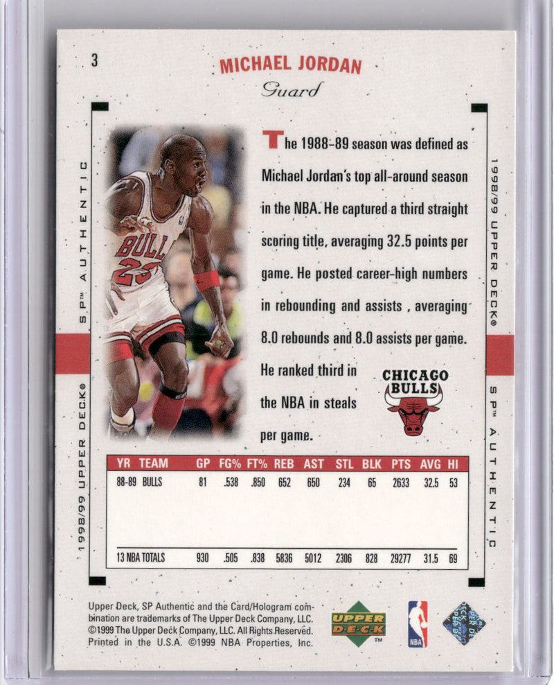 1998-99 SP Authentic #3 Michael Jordan-2