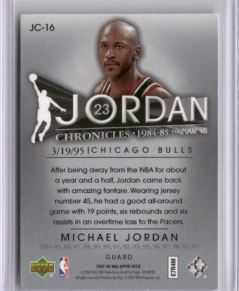2007-08 Upper Deck #JC-16 Michael Jordan Jordan Chronicles-2