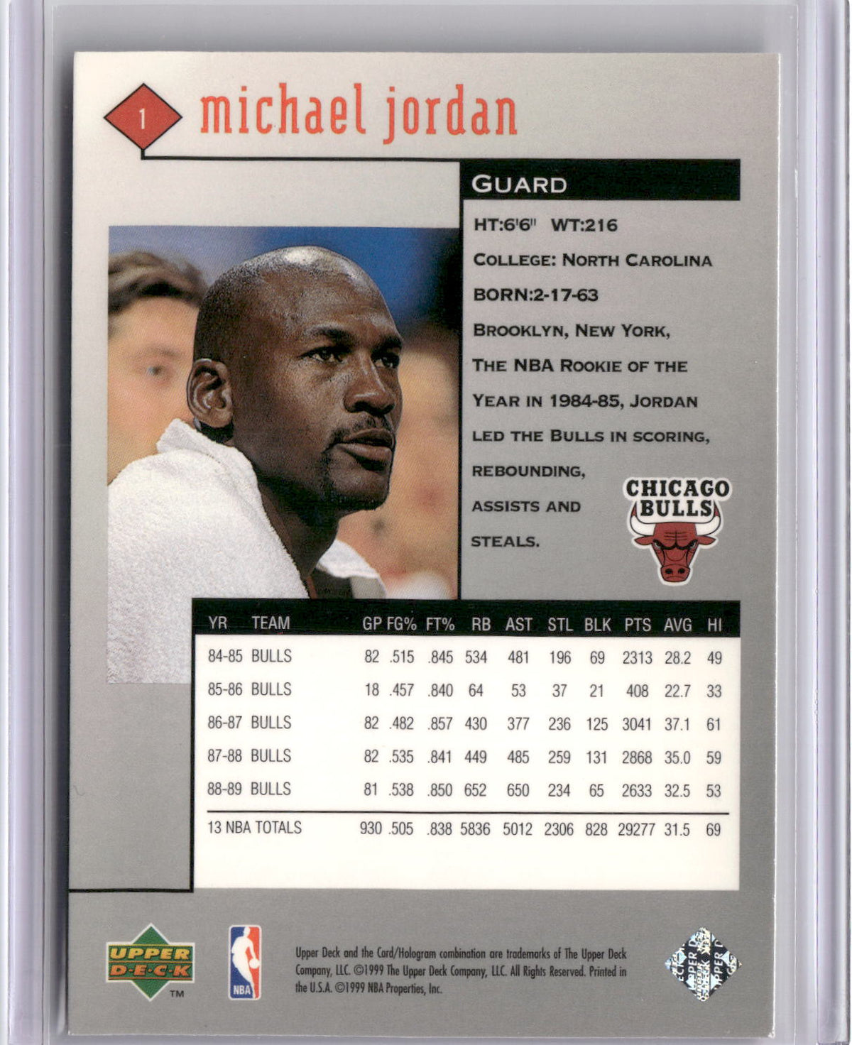 1998-99 Upper Deck Black Diamond #1 Michael Jordan-2