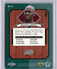 1995 Upper Deck Minor League #OP~6 Michael Jordan Organizational Profiles-2