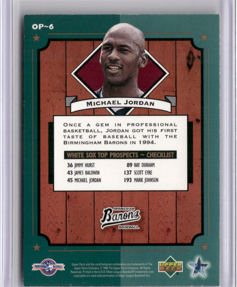 1995 Upper Deck Minor League #OP~6 Michael Jordan Organizational Profiles-2