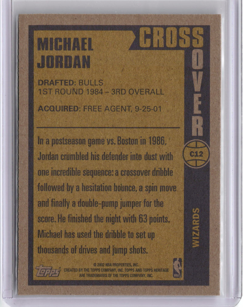 2001-02 Topps Heritage #C12 Michael Jordan Crossover (EX Check Scans)-2
