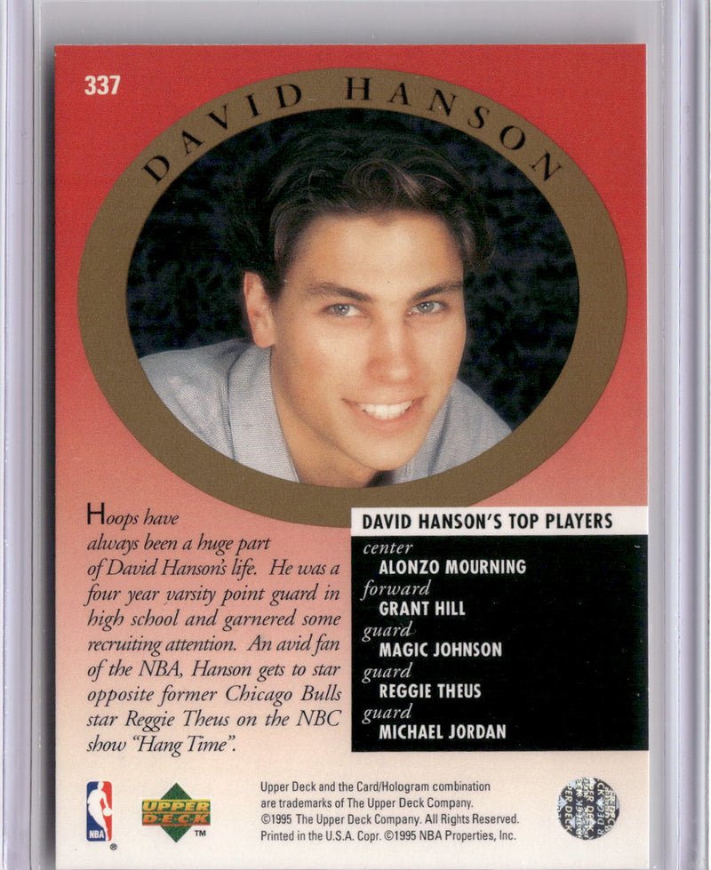 1995-96 Upper Deck #337 Michael Jordan / David Hanson-2