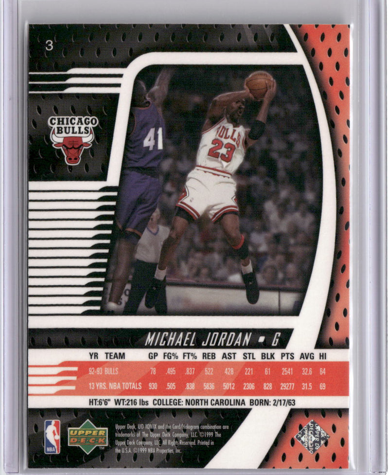 1998-99 Upper Deck Ionix #3 Michael Jordan-2