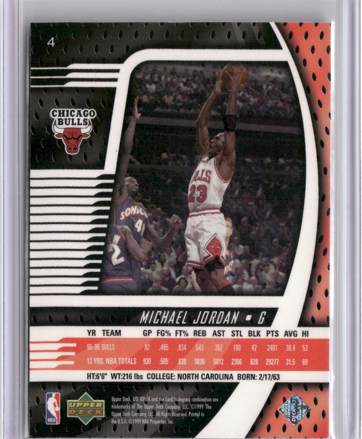 1998-99 Upper Deck Ionix #4 Michael Jordan-2