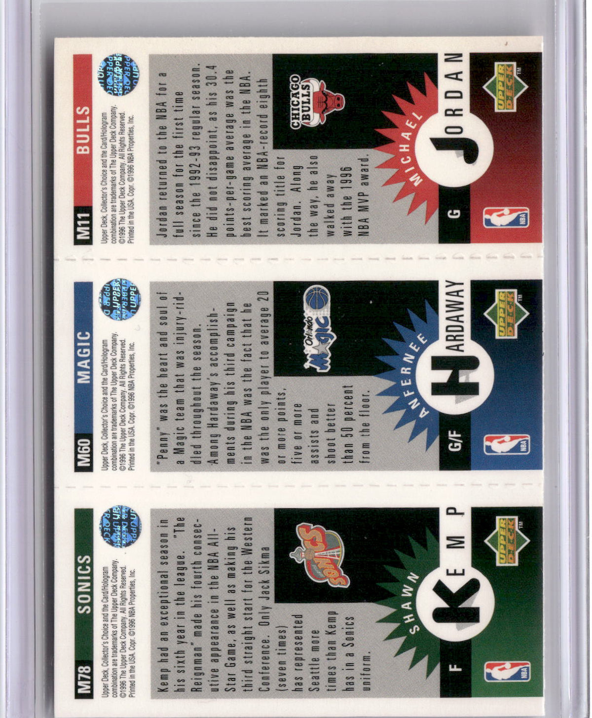 1996-97 Collector's Choice Italian #M11 / M60 / M78 Michael Jordan-2
