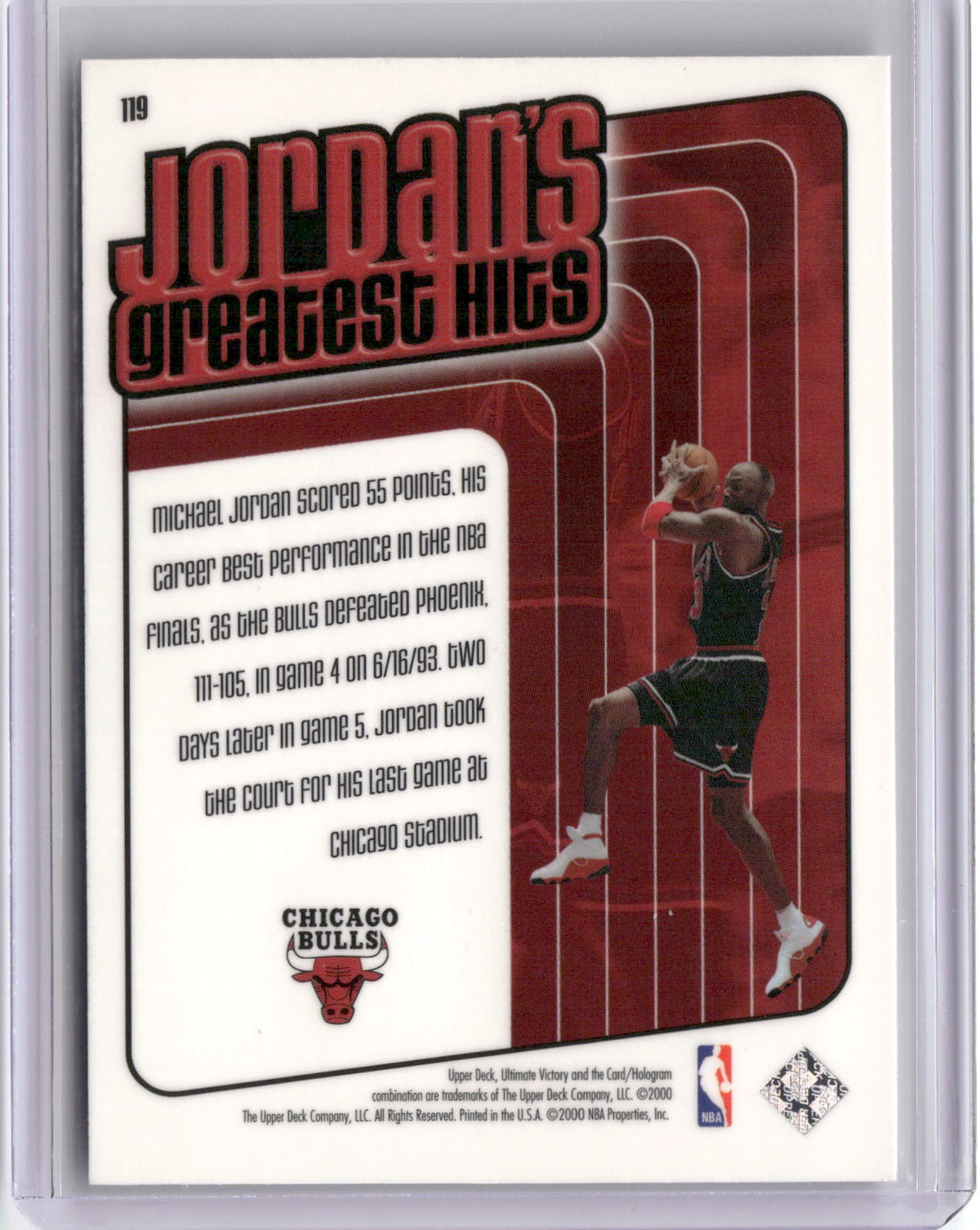 1999-00 Upper Deck Ultimate Victory #119 Michael Jordan