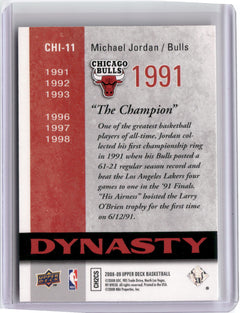 2008-09 Upper Deck #CHI-11 Michael Jordan Dynasty Chicago Bulls-2