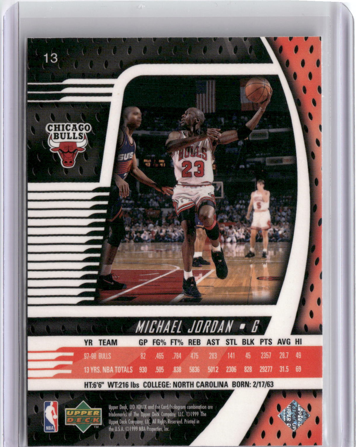 1998-99 Upper Deck Ionix #13 Michael Jordan-2