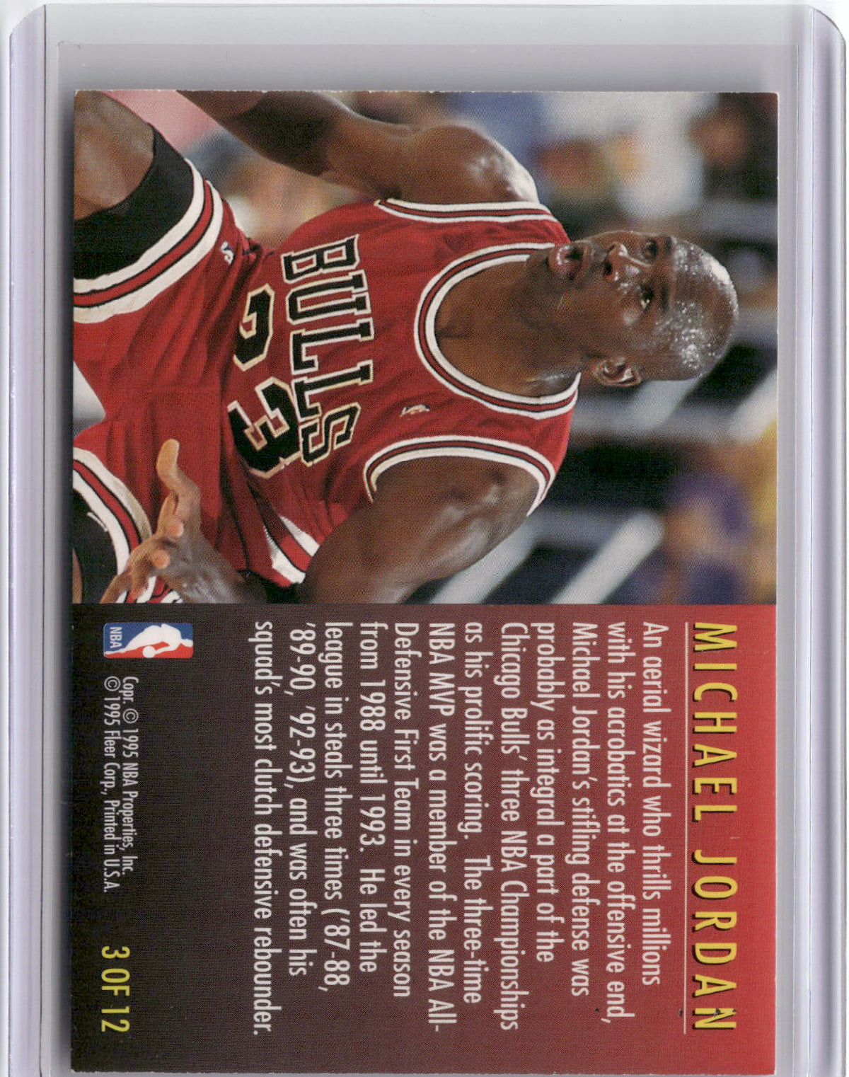1995-96 Fleer #3 Michael Jordan Total D-2