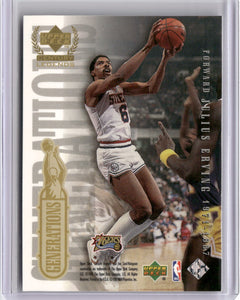 1998-99 Upper Deck Century Legends Michael Jordan / Julius Erving Generations-2