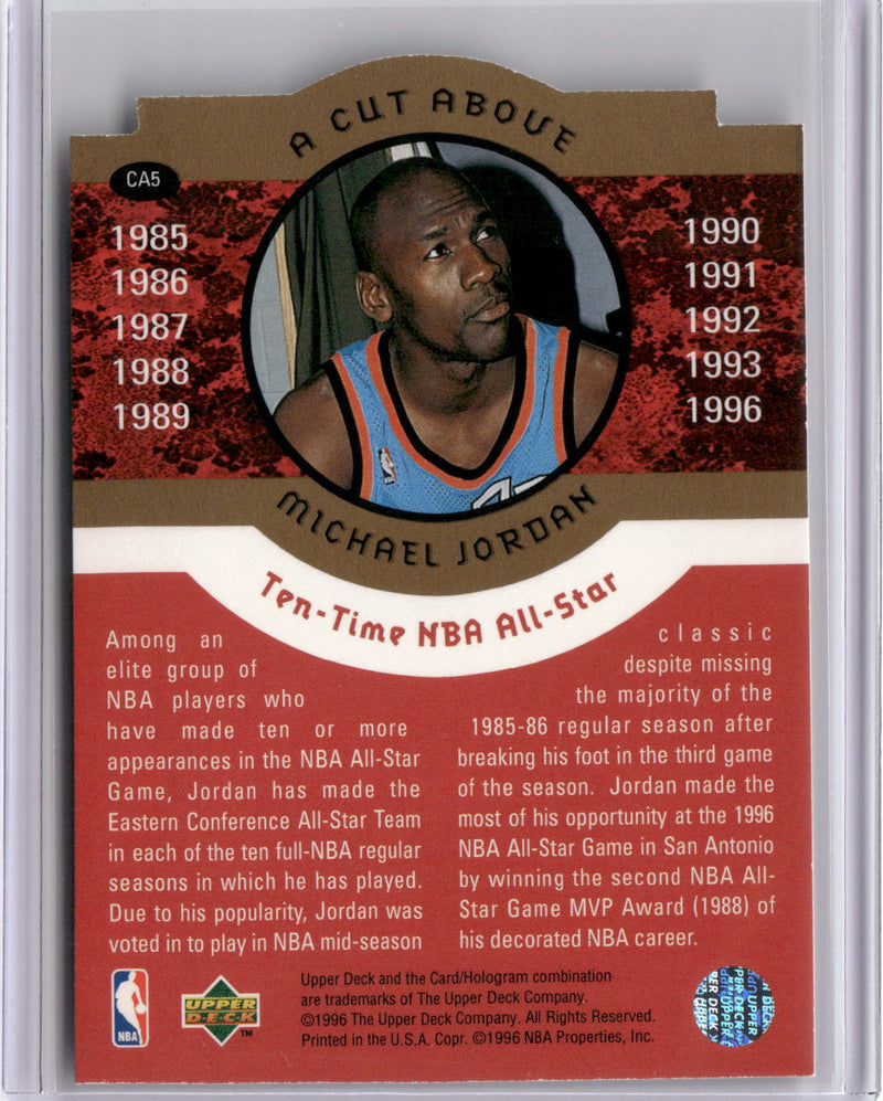 1996-97 Collector's Choice #CA5 Michael Jordan A Cut Above: The Jordan Years-2
