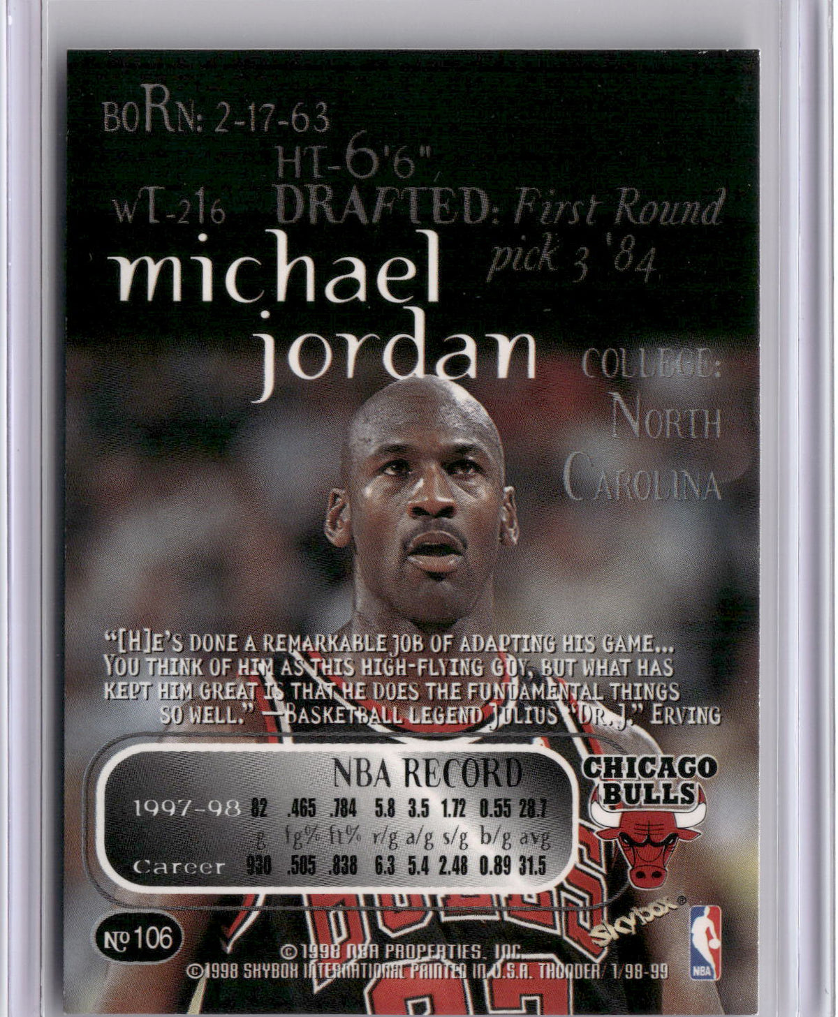 1998-99 SkyBox Thunder #106 Michael Jordan-2