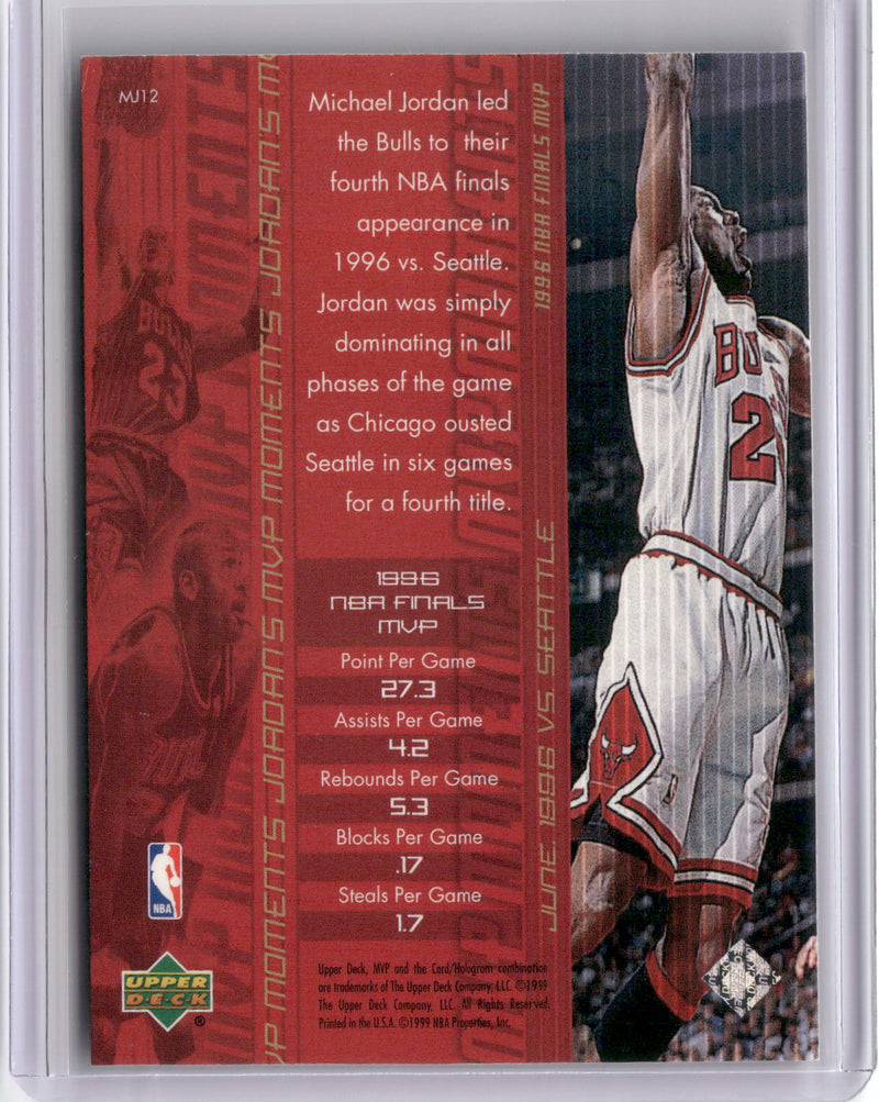 1999-00 Upper Deck MVP #MJ12 Michael Jordan Jordan MVP Moments-2