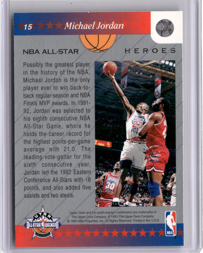 1992-93 Upper Deck NBA All-Stars #15 Michael Jordan-2