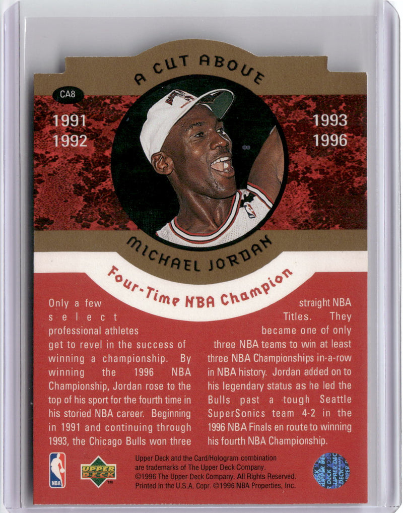 1996-97 Collector's Choice #CA8 Michael Jordan A Cut Above: The Jordan Years-2