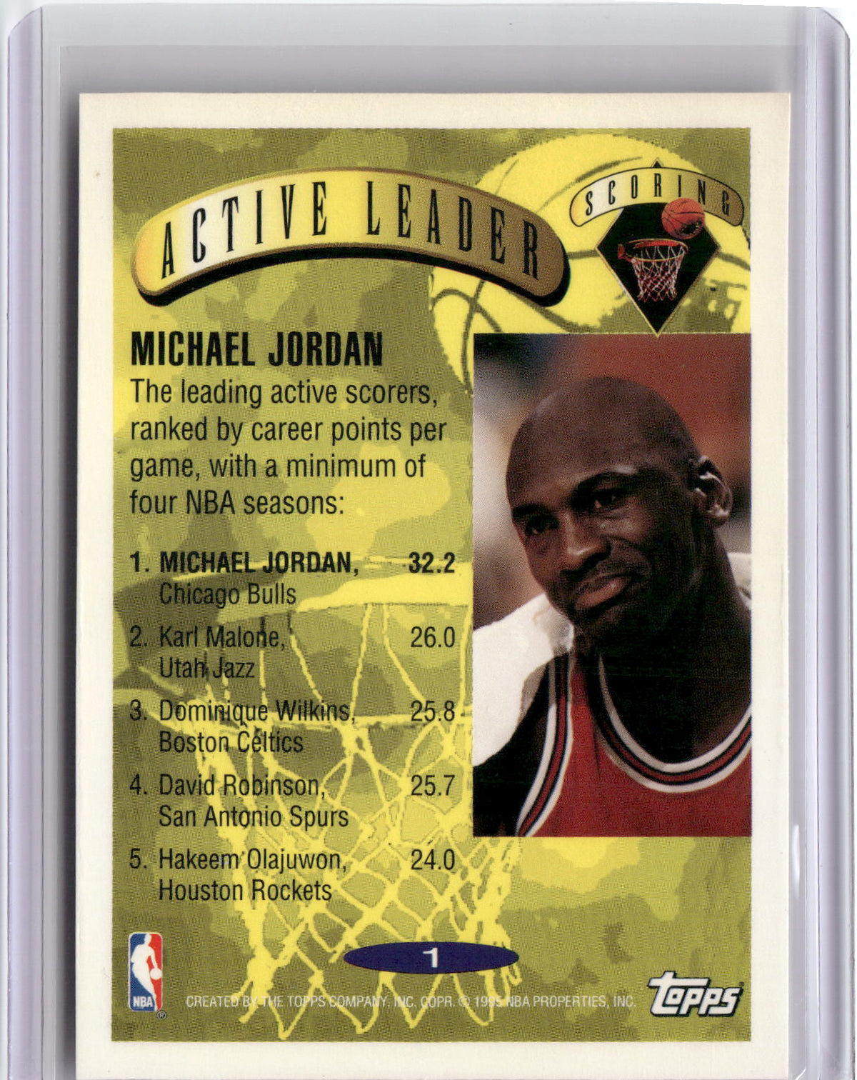 1995-96 Topps #1 Michael Jordan-2