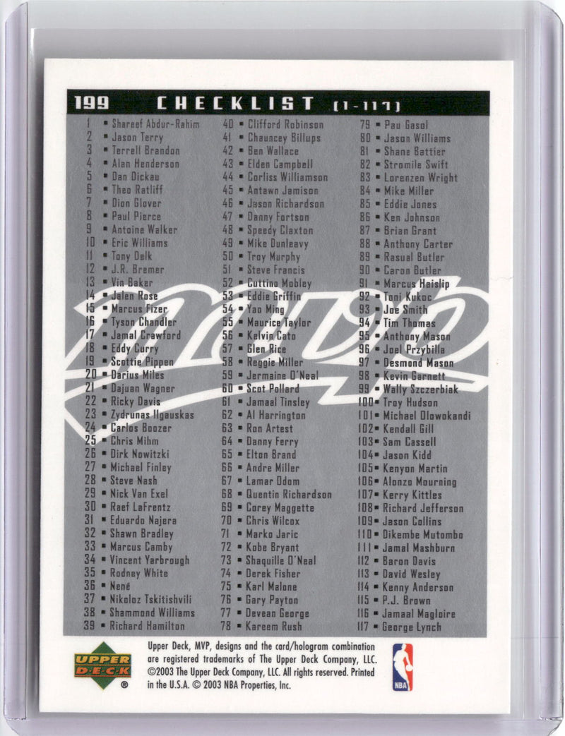 2003-04 Upper Deck MVP #199 Michael Jordan-2