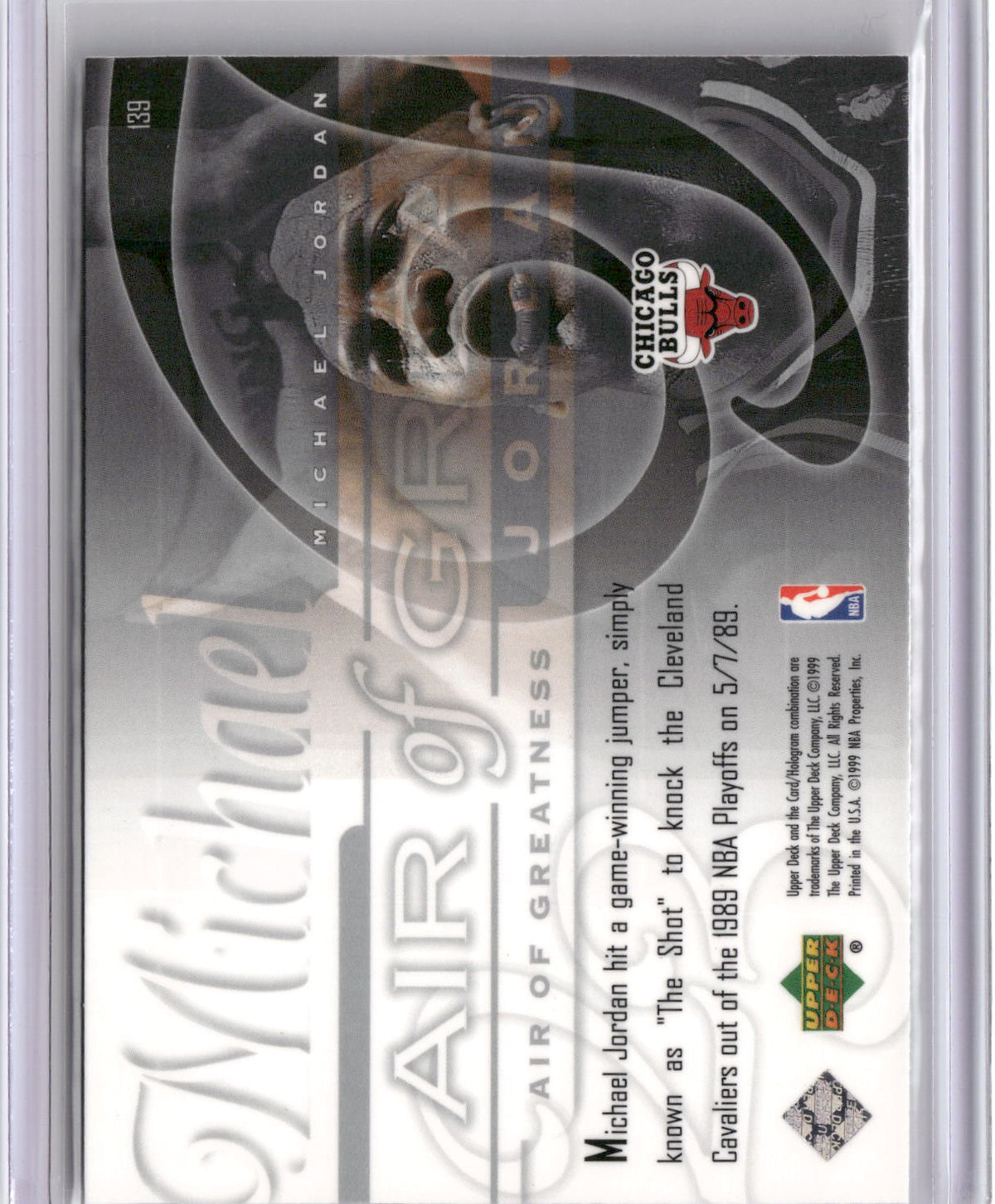 1999-00 Upper Deck #139 Michael Jordan-2