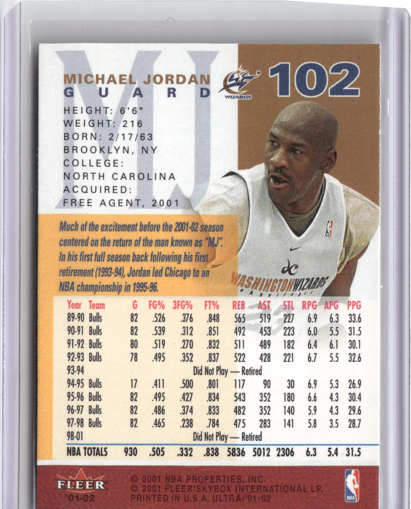 2001-02 Ultra #102 Michael Jordan-2