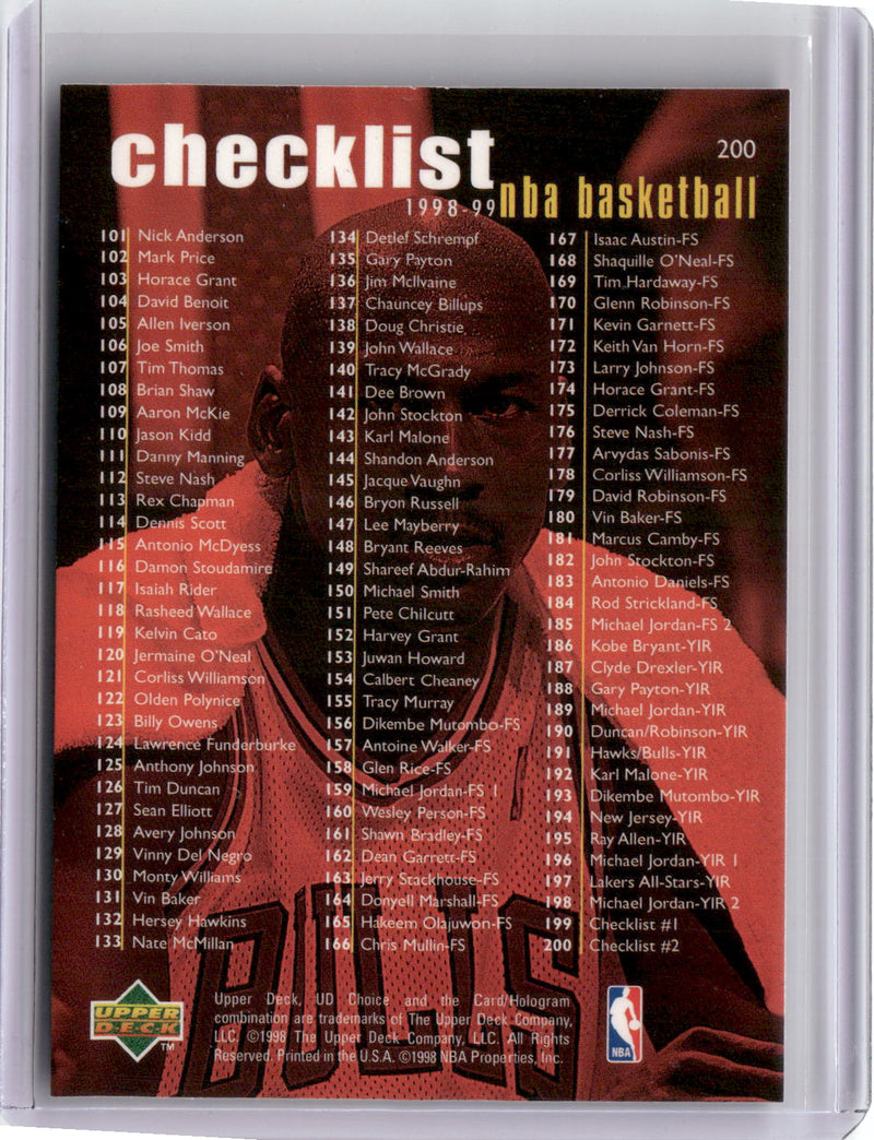 1998-99 UD Choice #200 Michael Jordan-2