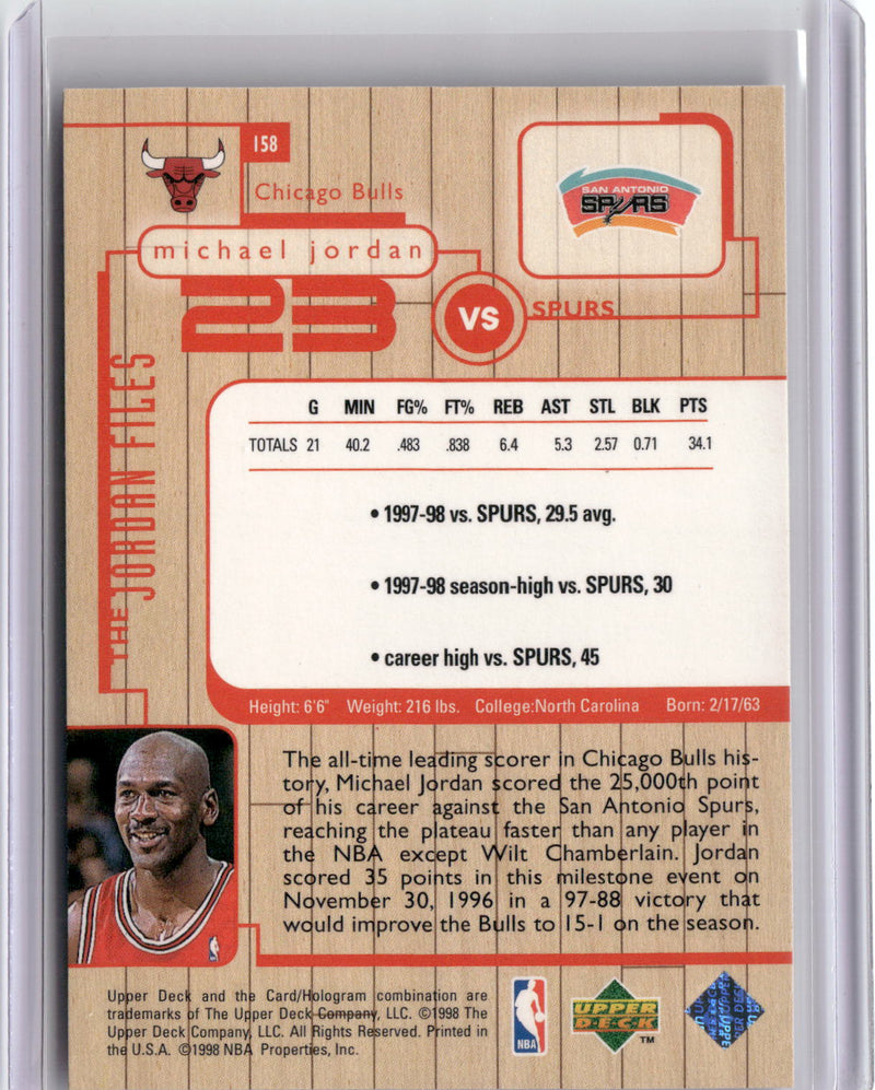 1998 Upper Deck Michael Jordan Living Legend #158 Michael Jordan-2