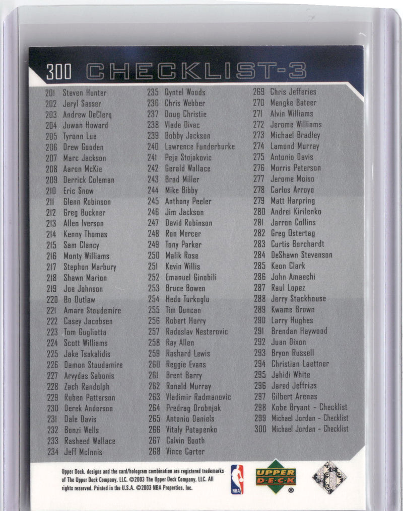 2003-04 Upper Deck #300 Michael Jordan-2