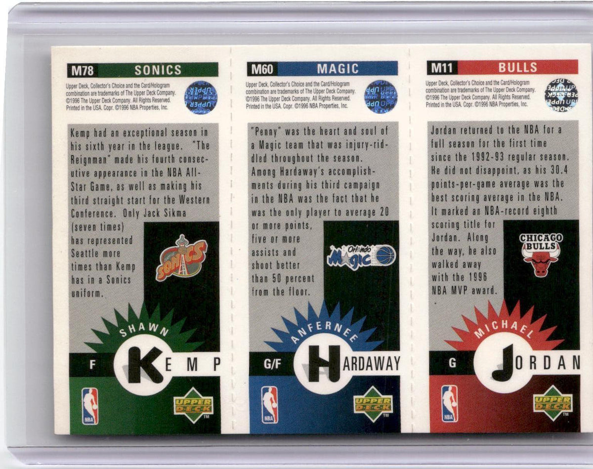 1996-97 Michael Jordan / Anfernee Hardaway / Shawn Kemp Mini-Cards Panels-2