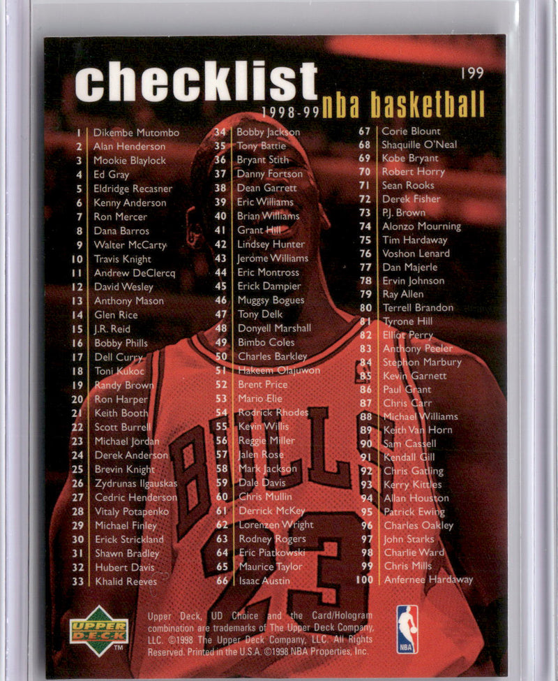 1998-99 UD Choice #199 Michael Jordan-2