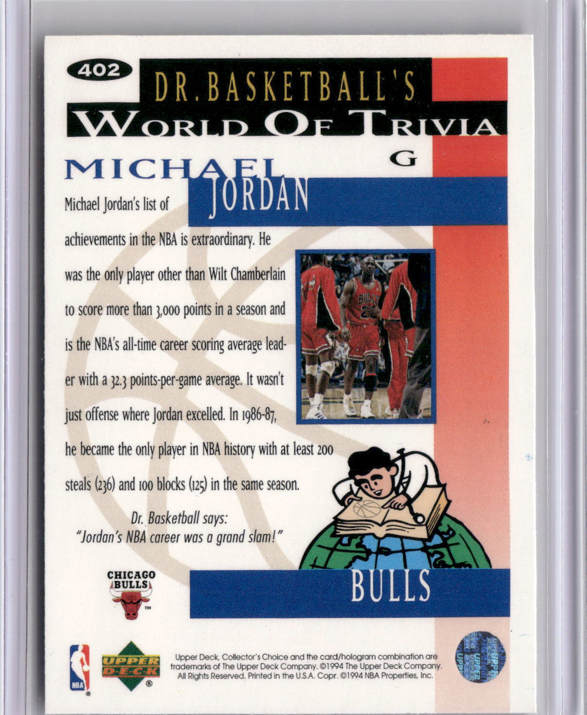 1994-95 Collector's Choice #402 Michael Jordan Silver Signature-2
